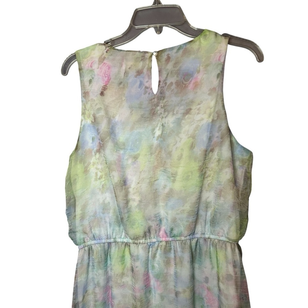 Charming Charlie Watercolor Chiffon Dress Size Large Artsy Boho - Picture 4 of 13
